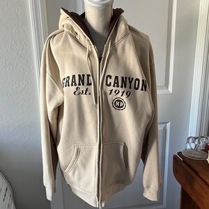 Kenpo VTG Heavyweight Grand Canyon Beige Full Zipper Hoodie Pockets